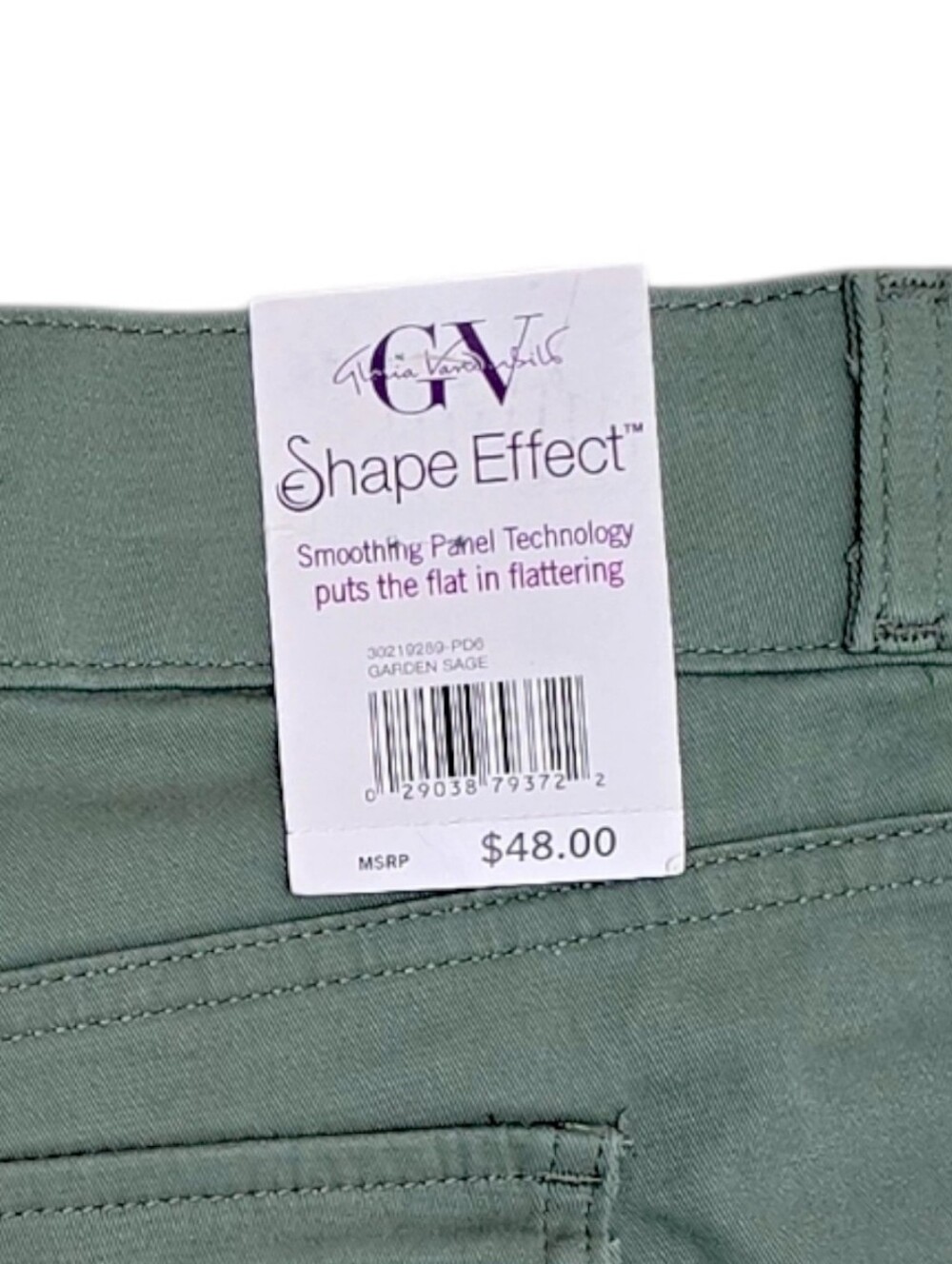 NWT Gloria Vanderbilt Pull On High Rise Wide Leg Crop Pants sz 16 Sage Green - Picture 5 of 11